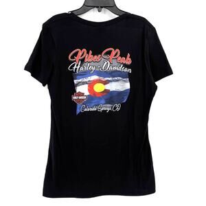 Harley Davidson Pikes Peak Motorcycle Shop Womens Shirt Medium Colorado Springs